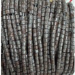 No_1440_Natural Coffee Snowflake Stone Cylinder_4*4mm_(Sold Per Strand)