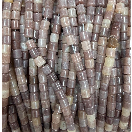 No_1446_Natural Purple Aventurine Cylinder_4*4mm_(Sold Per Strand)