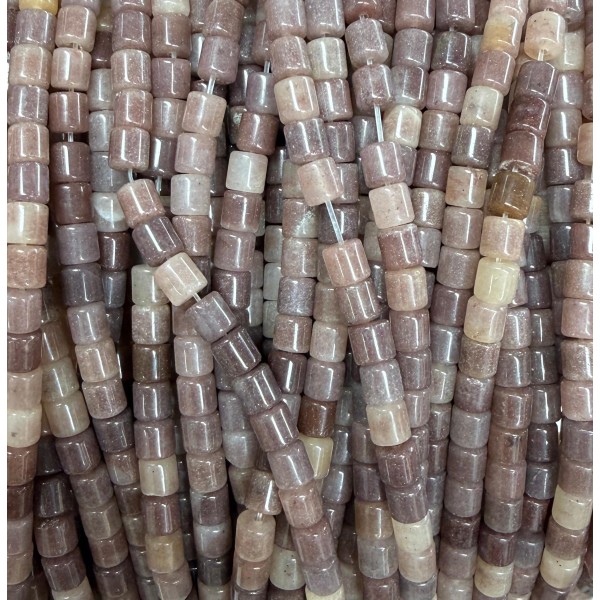 No_1446_Natural Purple Aventurine Cylinder_4*4mm_(Sold Per Strand)