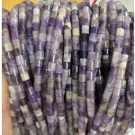 No_1453_Natural Amethyst Cylinder_4*4mm_(Sold Per Strand)