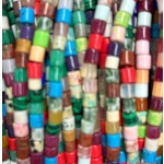 No_1458_Mixed Color Stone Cylinder_4*4mm_(Sold Per Strand)