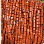 No_1459_Natural Red Jasper Cylinder_4*4mm_(Sold Per Strand)