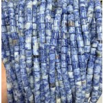 No_1460_Natural Blue Spot Jasper Cylinder_4*4mm_(Sold Per Strand)