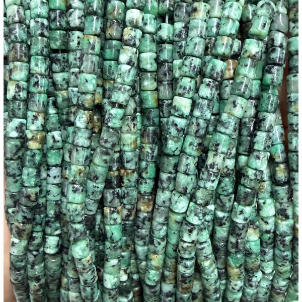 No_1466_Enhanced African Turquoise Cylinder_4*4mm_(Sold Per Strand)