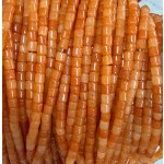 No_1469_Enhanced Orange Chalcedony Cylinder_4*4mm_(Sold Per Strand)