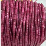 No_1472_Enhanced Dark Red Chalcedony Cylinder_4*4mm_(Sold Per Strand)