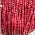 No_1473_Enhanced Red Chalcedony Cylinder_4*4mm_(Sold Per Strand)