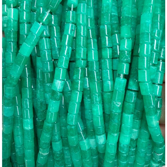 No_1476_Enhanced Green Chalcedony Cylinder_4*4mm_(Sold Per Strand)