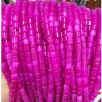 No_1477_Enhanced Rose Red Chalcedony Cylinder_4*4mm_(Sold Per Strand)