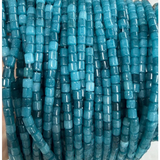 No_1480_Apatite Imitated Chalcedony Cylinder_4*4mm_(Sold Per Strand)