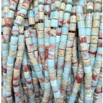 No_1482_Synthetic Shoushan Stone Cylinder_4*4mm_(Sold Per Strand)