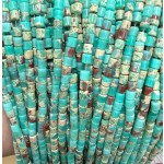 No_1483_Synthetic Green Imperial Jasper Cylinder_4*4mm_(Sold Per Strand)