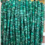 No_1486_Enhanced Hole Green Imperial Jasper Cylinder_4*4mm_(Sold Per Strand)