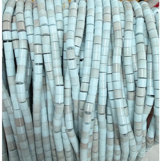 No_1492_Synthetic Blue Gray Stone Cylinder_4*4mm_(Sold Per Strand)