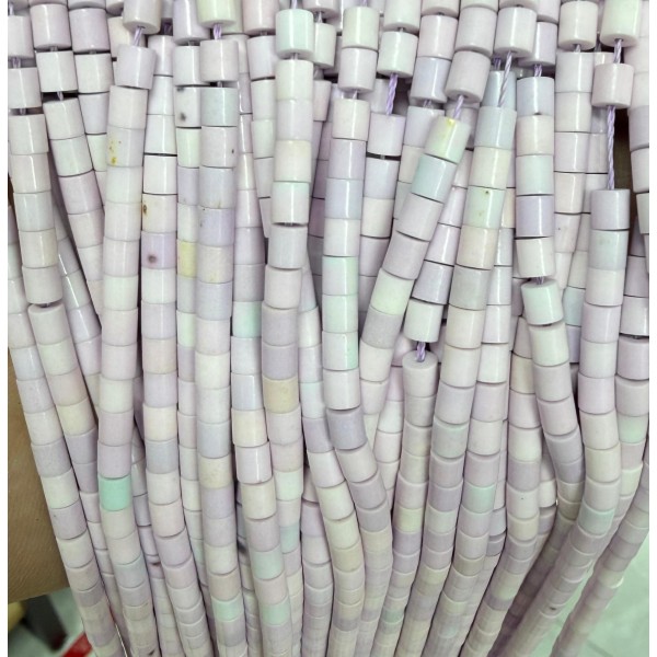 No_1498_Synthetic Lavender Stone Cylinder_4*4mm_(Sold Per Strand)