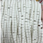 No_1500_Porcelain White Glass Cylinder_4*4mm_(Sold Per Strand)