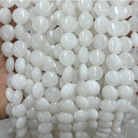 No_1510_Natural White Jade Coin Beads_10mm_(Sold Per Strand)