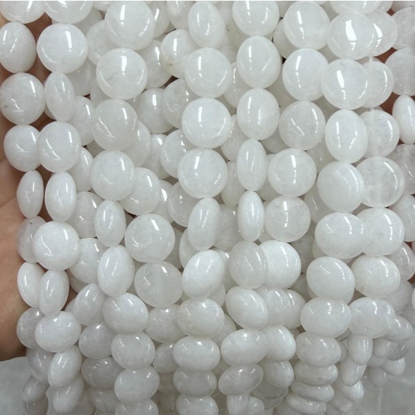 No_1510_Natural White Jade Coin Beads_10mm_(Sold Per Strand)