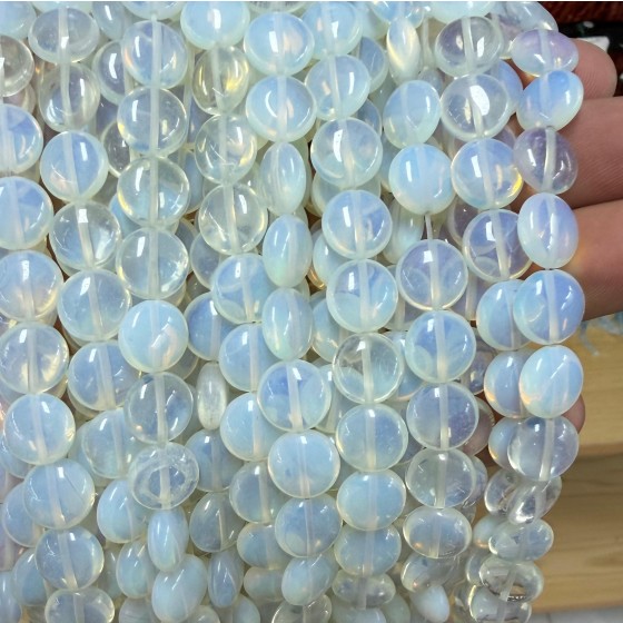 No_1523_Synthetic Opal Coin Beads_10mm_(Sold Per Strand)