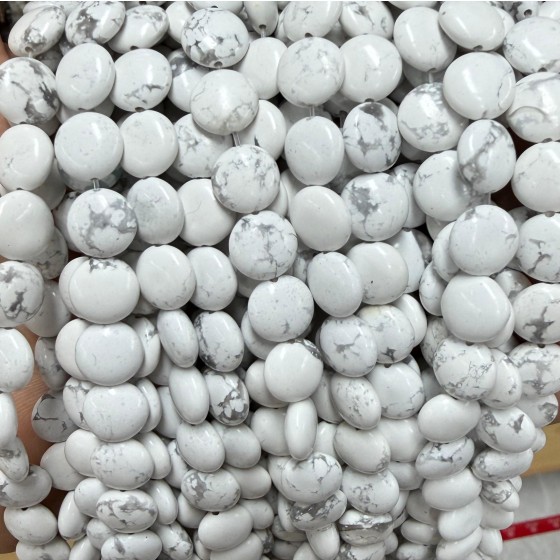 No_1526_Natural White Turquoise Coin Beads_10mm_(Sold Per Strand)
