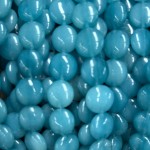 No_1530_Enhanced Ink Blue Chalcedony Coin Beads_10mm_(Sold Per Strand)