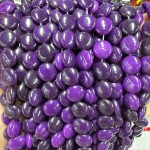 No_1537_Enhanced Deep Purple Chalcedony Coin Beads_10mm_(Sold Per Strand)