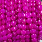 No_1548_Enhanced Rose Red Chalcedony Coin Beads_10mm_(Sold Per Strand)