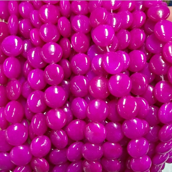 No_1548_Enhanced Rose Red Chalcedony Coin Beads_10mm_(Sold Per Strand)