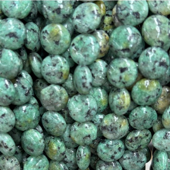 No_1552_Enhanced African Turquoise Coin Beads_10mm_(Sold Per Strand)