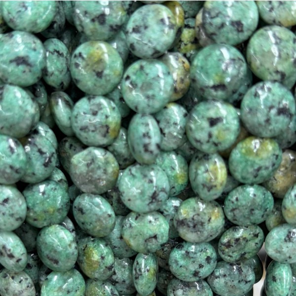 No_1552_Enhanced African Turquoise Coin Beads_10mm_(Sold Per Strand)