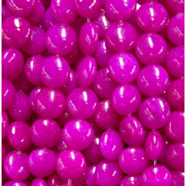 No_1564_Enhanced Rose Red Chalcedony Coin Beads_8mm_(Sold Per Strand)
