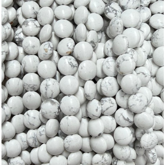 No_1566_Natural White Turquoise Coin Beads_8mm_(Sold Per Strand)