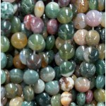 No_1574_Natural Indian Agate Coin Beads_8mm_(Sold Per Strand)