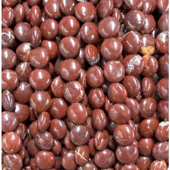 No_1582_Natural Red Jasper Coin Beads_8mm_(Sold Per Strand)