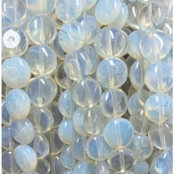 No_1588_Synthetic Opal Coin Beads_8mm_(Sold Per Strand)