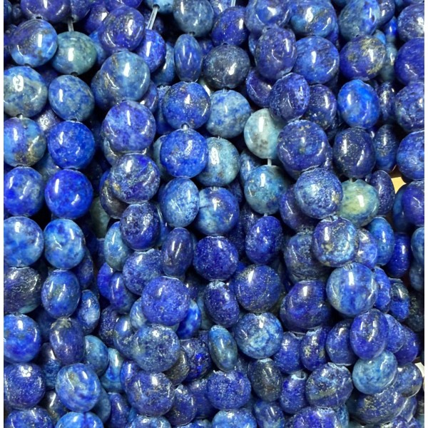 No_1592_Enhanced Lapis Lazuli Coin Beads_8mm_(Sold Per Strand)