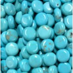 No_1593_Enhanced Turquoise Coin Beads_8mm_(Sold Per Strand)