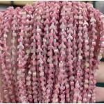 No_1604_Natural Rhodonite Center Drilled (short) Crescent Bead_4mm_(Sold Per Strand)