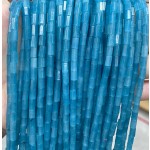 No_1648_Enhanced Blue Chalcedony Hexagonal Cylinder_4*6mm_(Sold Per Strand)