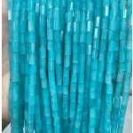 No_1656_Imitated Amazonite Chalcedony Hexagonal Cylinder_4*6mm_(Sold Per Strand)