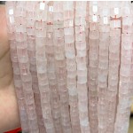 No_1680_Natural Rose Quartzhexagon Bead_6*4mm_(Sold Per Strand)