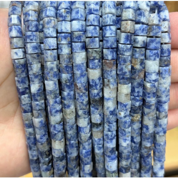 No_1681_Natural Blue Apatite Hexagon Bead_6*4mm_(Sold Per Strand)