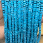 No_1682_Synthetic Blue Turquoise Hexagon Bead_6*4mm_(Sold Per Strand)