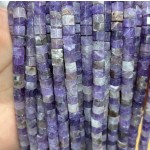 No_1688_Natural Amethyst Hexagon Bead_6*4mm_(Sold Per Strand)