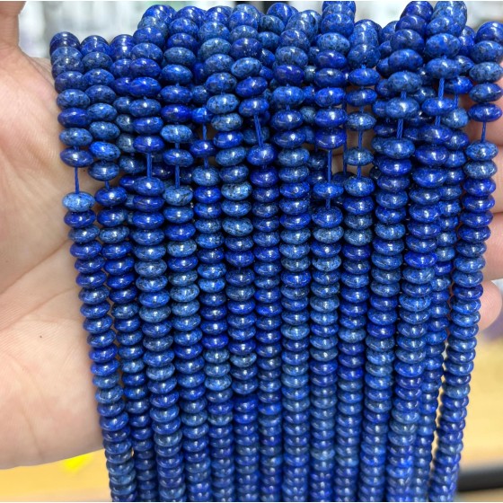 No_1698_Imitated Lapis Lazuli Chalcedony Flying Saucer Bead_6*3mm_(Sold Per Strand)