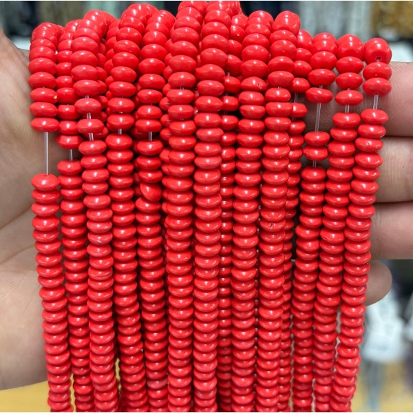 No_1706_Synthetic Red Jasper Saucer Beads_6*3mm_(Sold Per Strand)