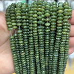 No_1718_Natural Dark South Jade Flying Saucer Beads_6*3mm_(Sold Per Strand)