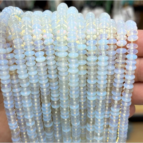 No_1723_Synthetic Opal Flying Saucer Bead_6*3mm_(Sold Per Strand)