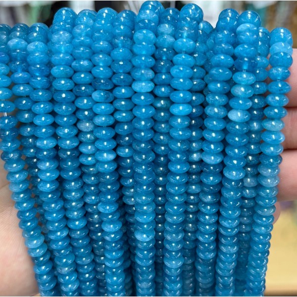 No_1724_Enhanced Blue Chalcedony Flying Saucer Bead_6*3mm_(Sold Per Strand)