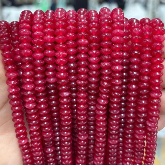 No_1733_Enhanced Deep Red Chalcedony Saucer Beads_6*3mm_(Sold Per Strand)